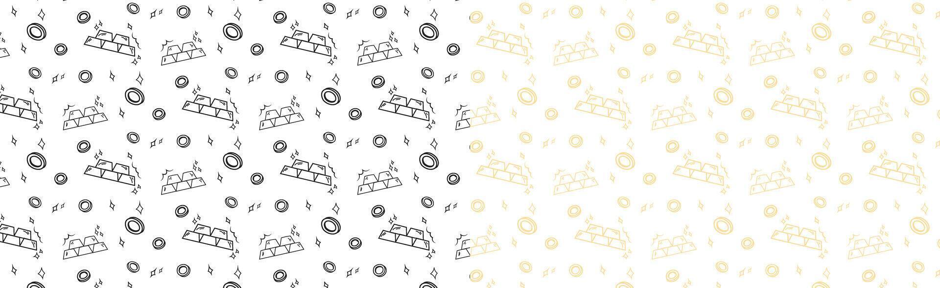 gold and coin seamless pattern background sparkling and shining vector