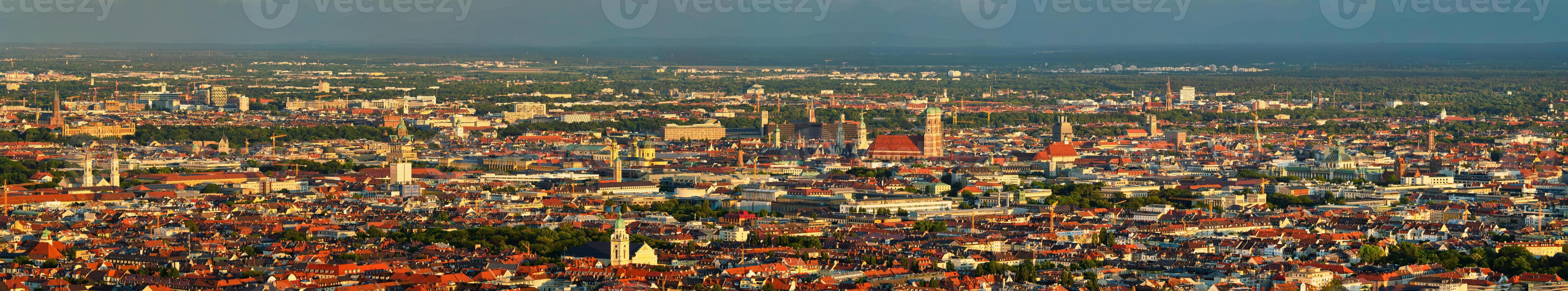 Aerial panorama of Munich. Munich, Bavaria, Germany photo