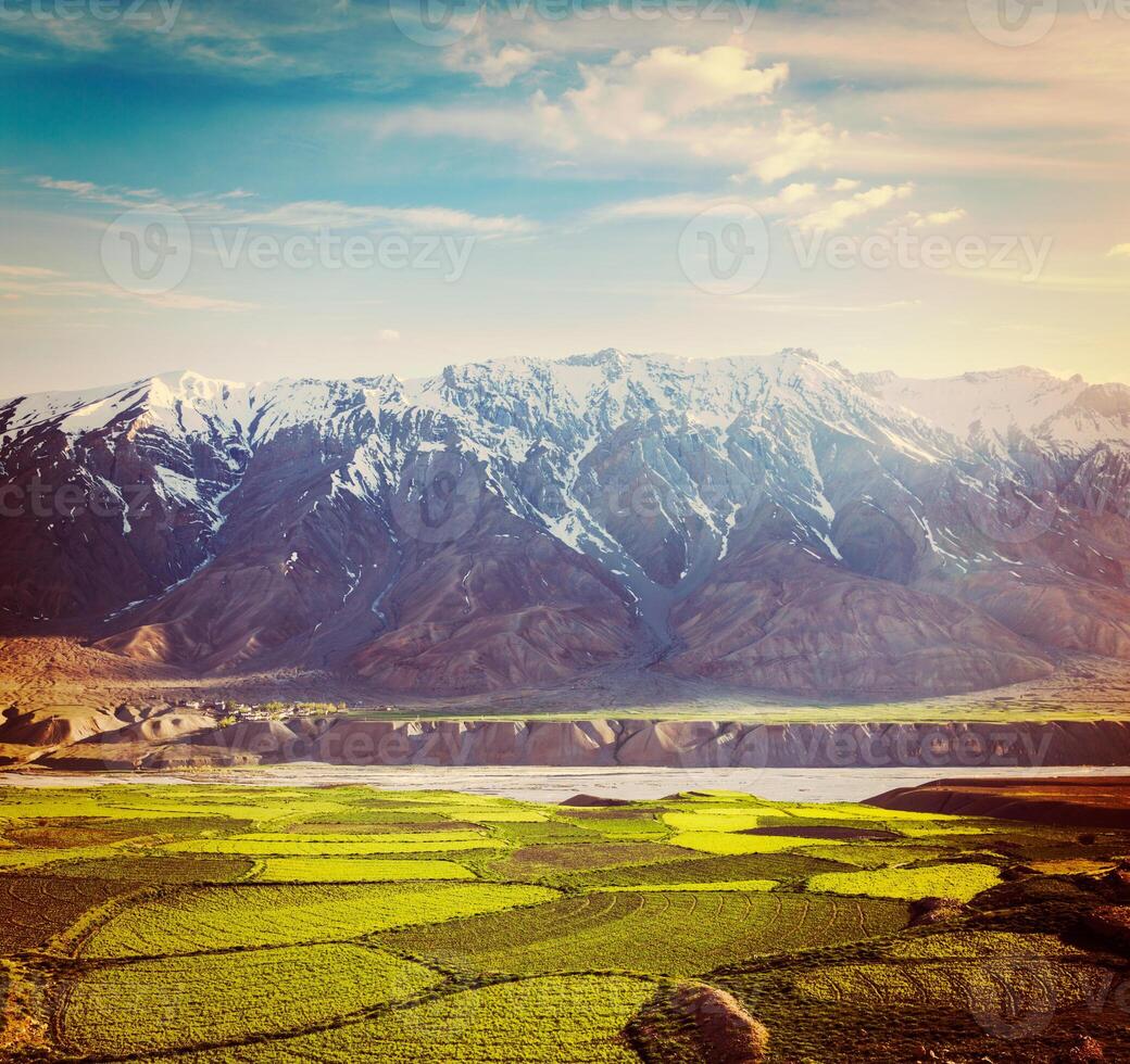 Spiti Valley in Himalayas, Himachal Pradesh, India photo