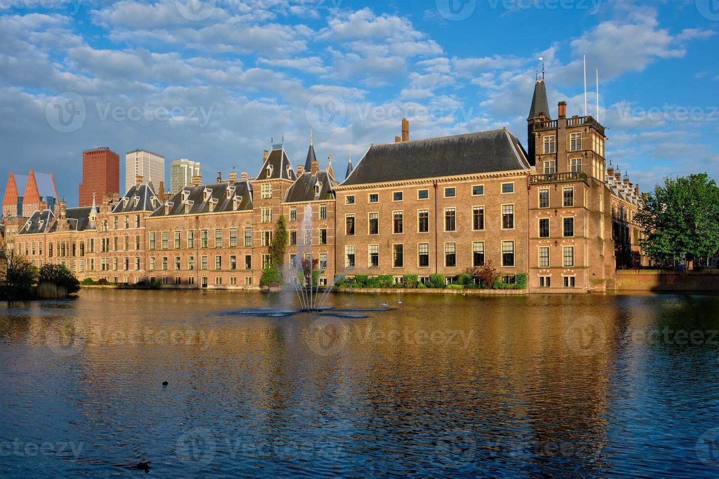 Hofvijver lake and Binnenhof , The Hague photo