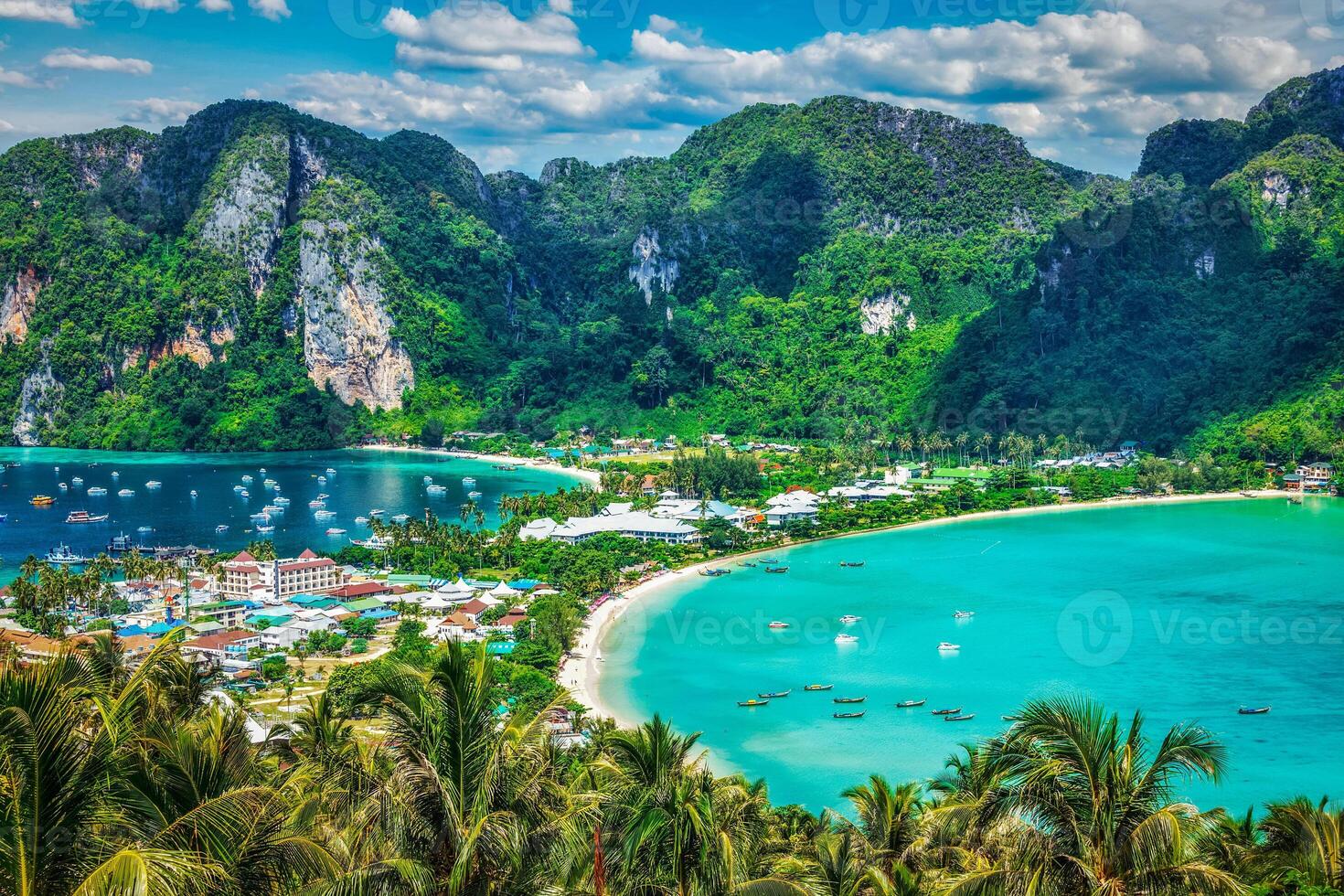 Green tropical island photo