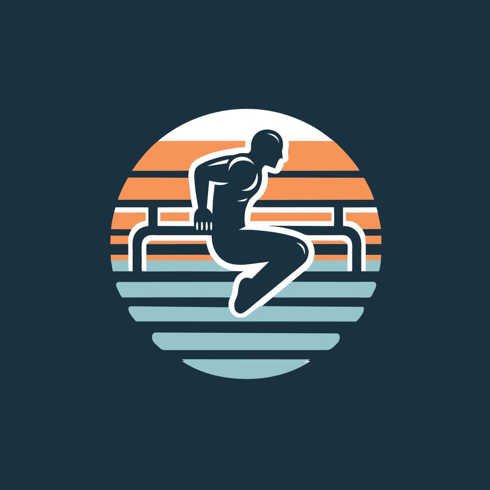 Gym center logo, logo design for gym center vector