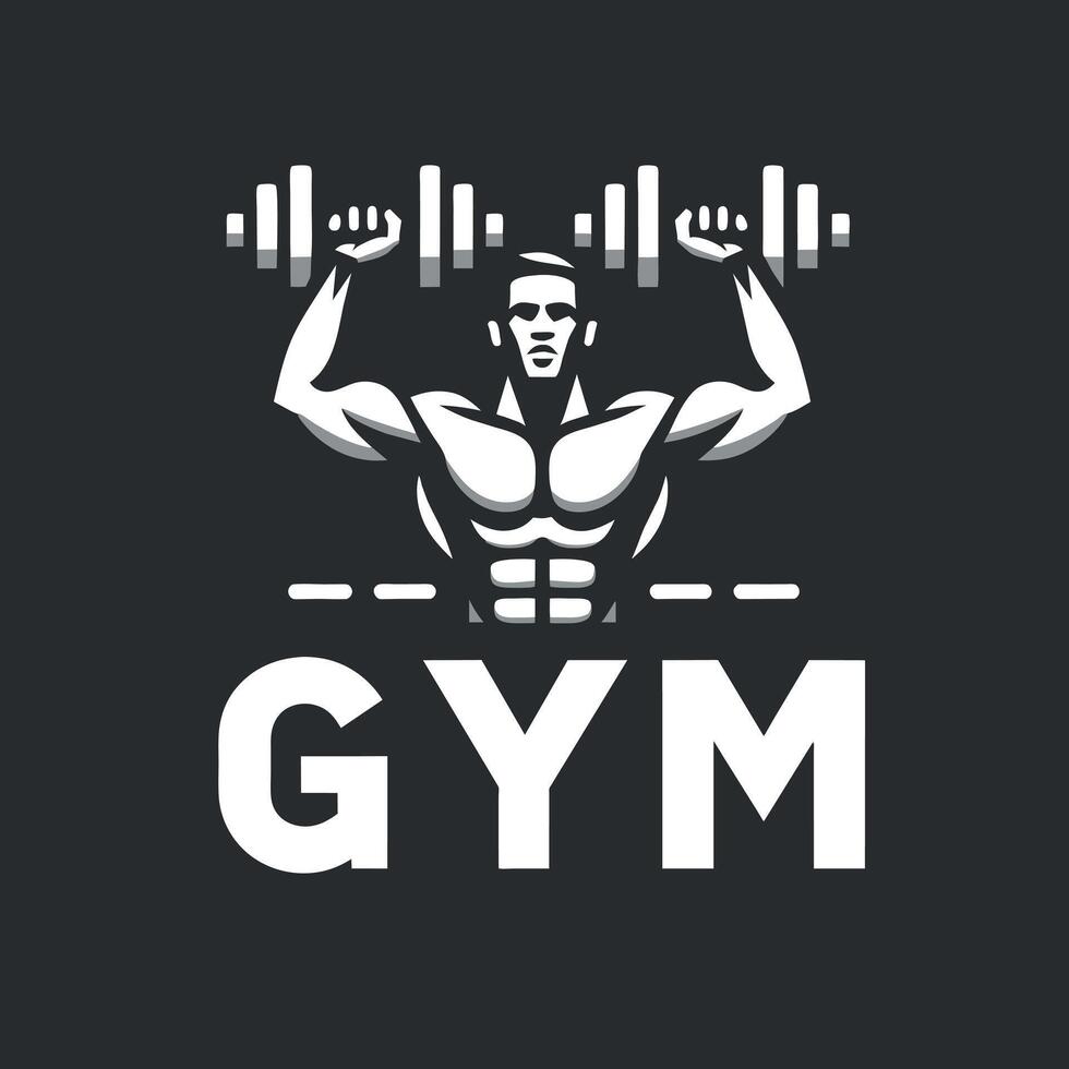 Gym center logo, logo design for gym center vector