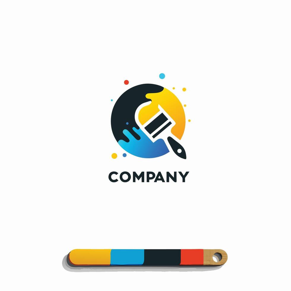 LOGO DESIGN FOR PAINTER COMPANY vector