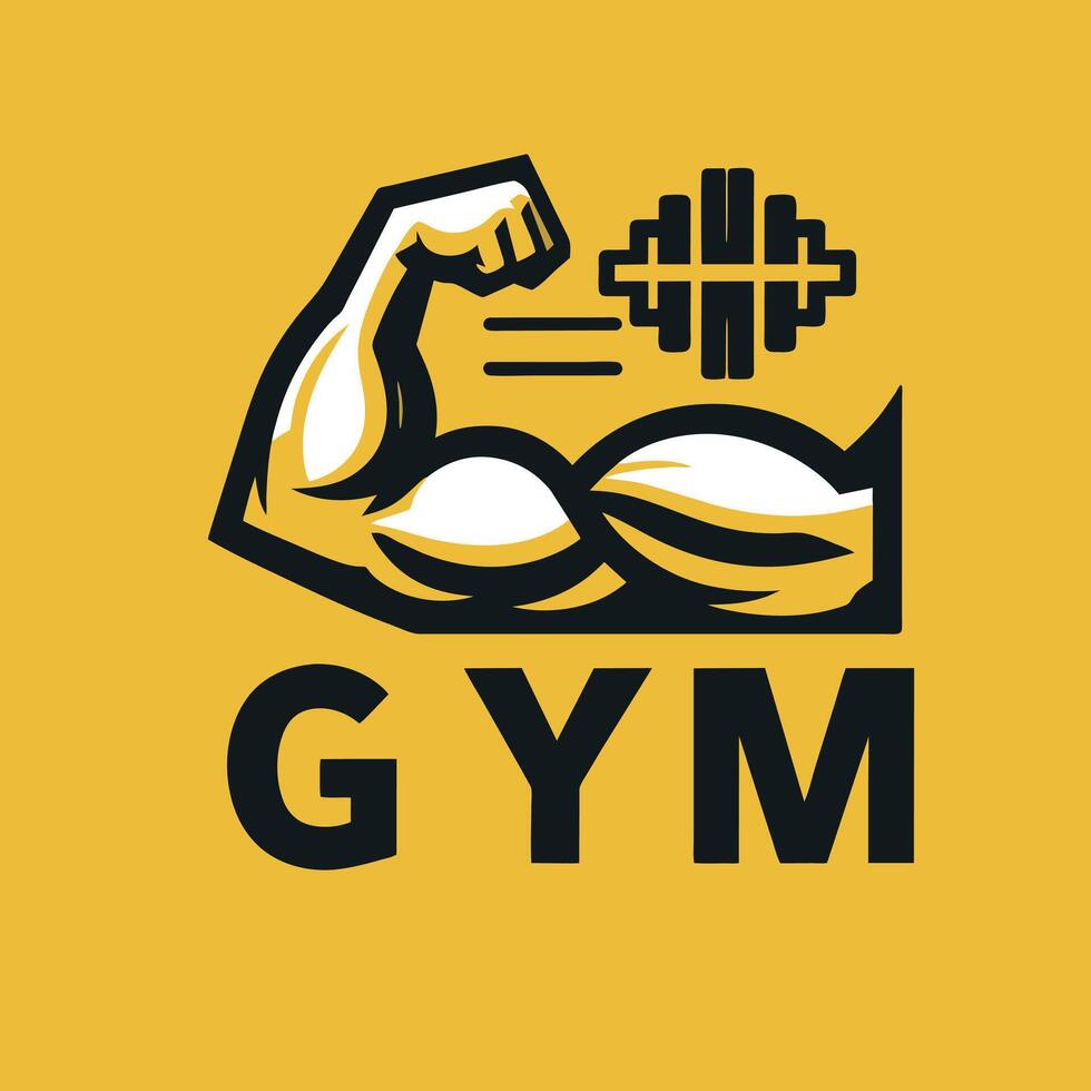 Gym center logo, logo design for gym center vector