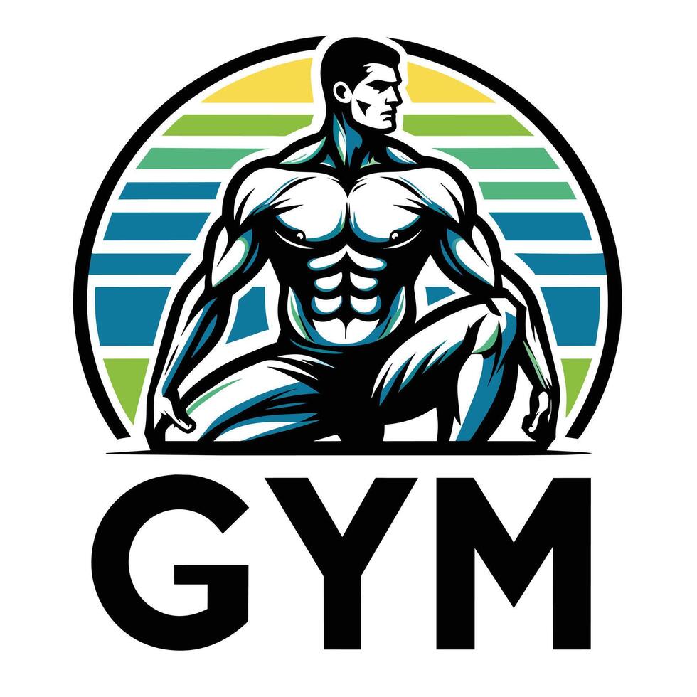 Gym center logo, logo design for gym center vector