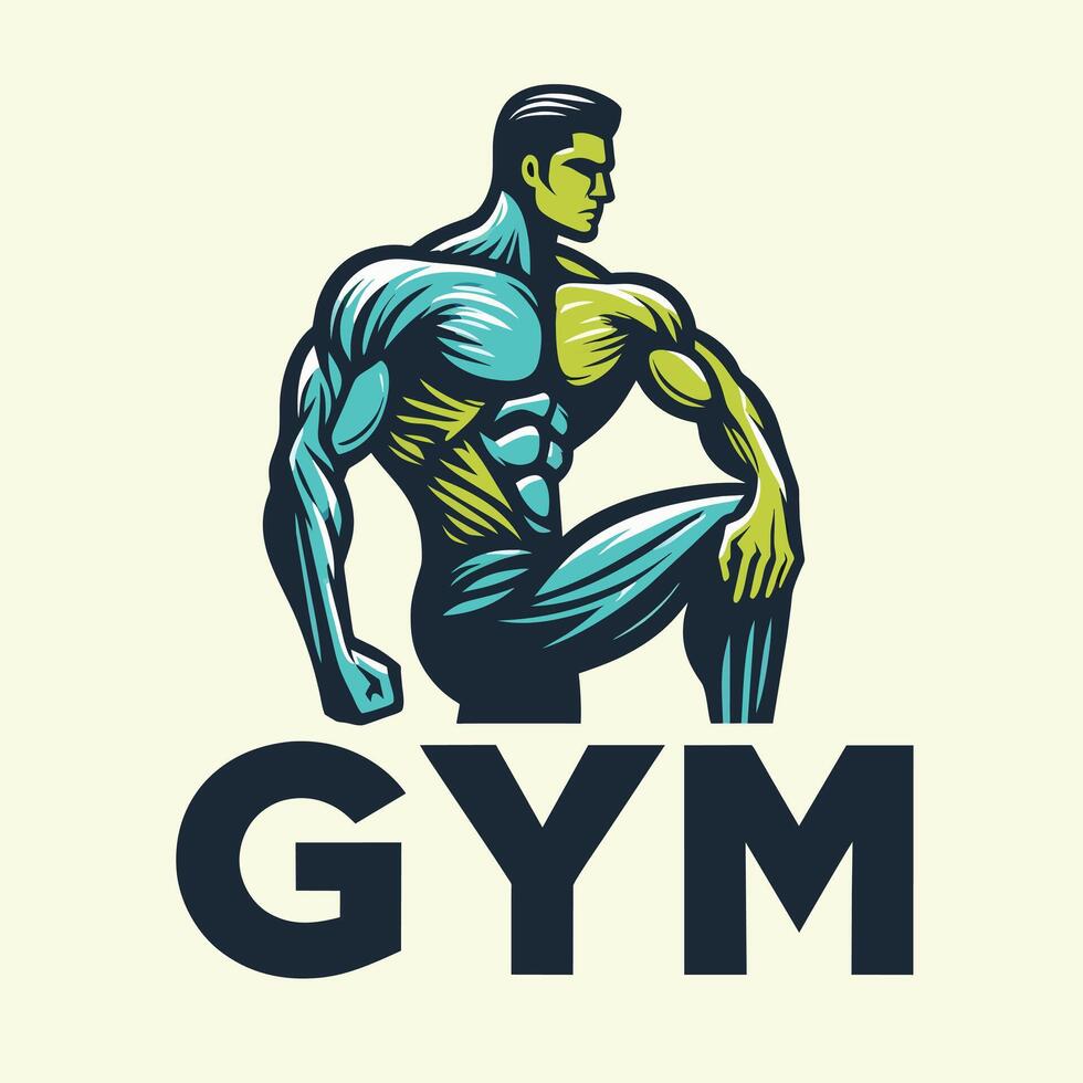 Gym center logo, logo design for gym center vector