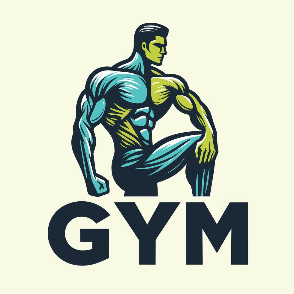 gimnasio centrar logo, logo diseño para gimnasio centrar vector