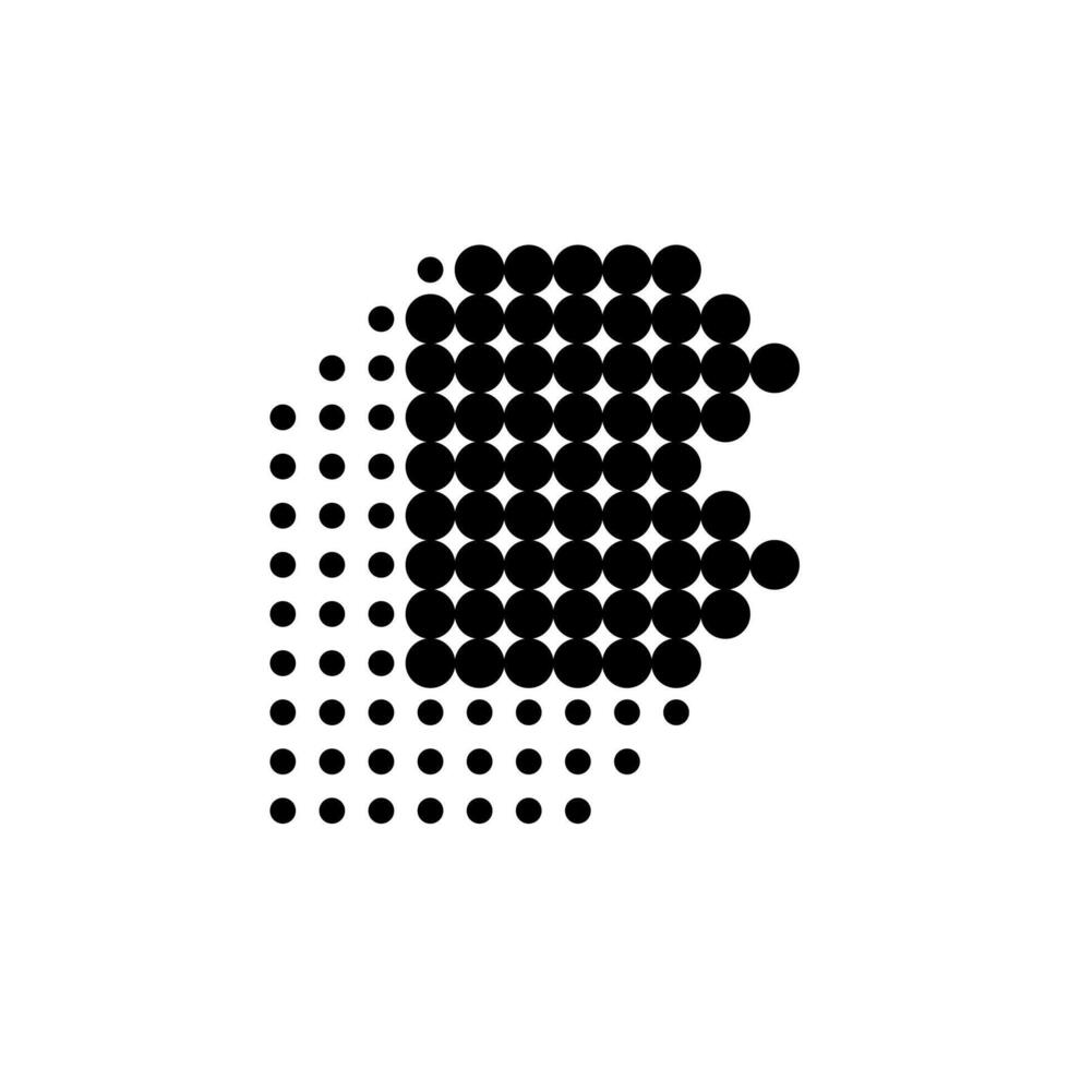 Initial Monogram Letter B Dots Logo Design vector