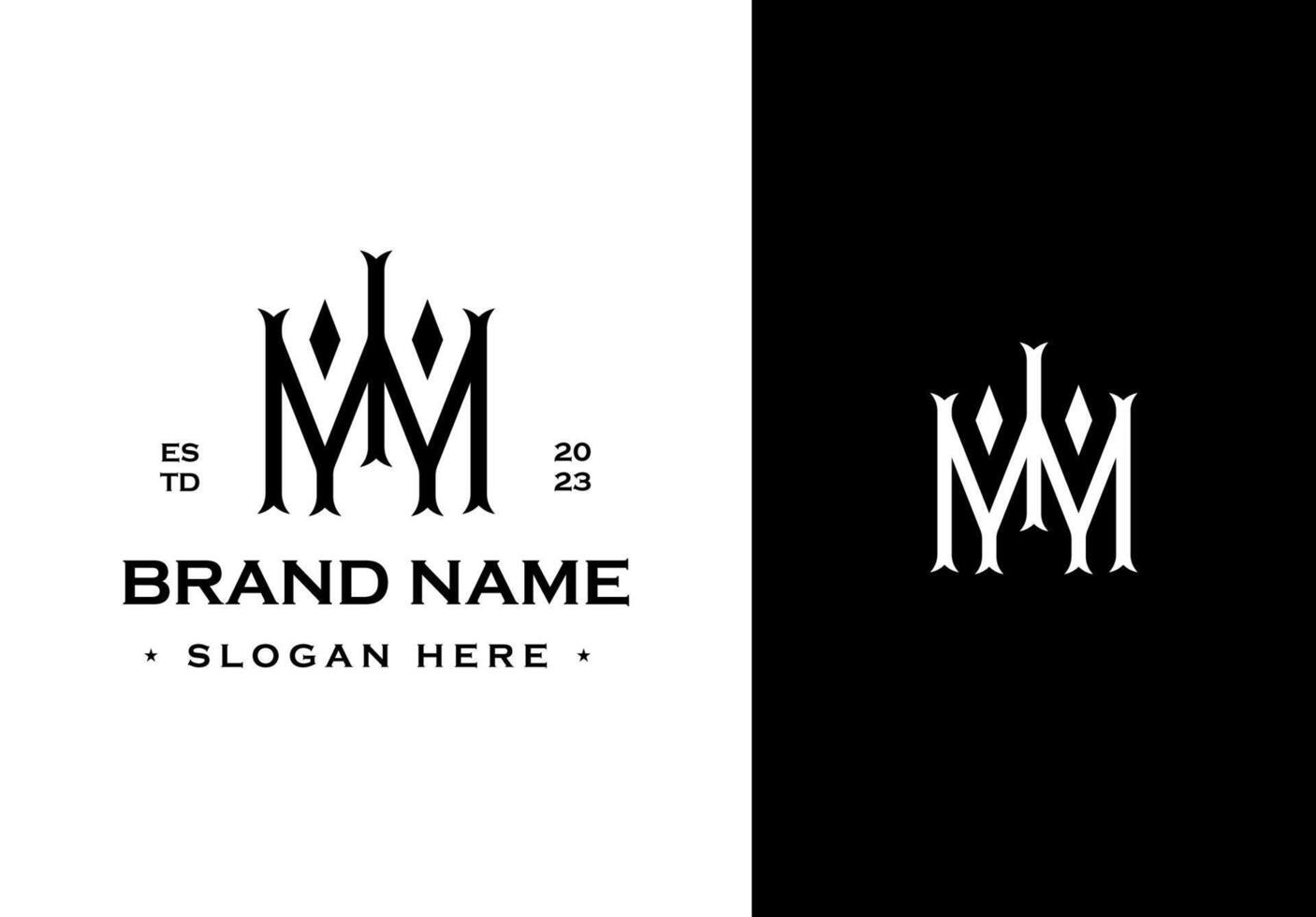 Creative Monogram Letter M Logo Design vector