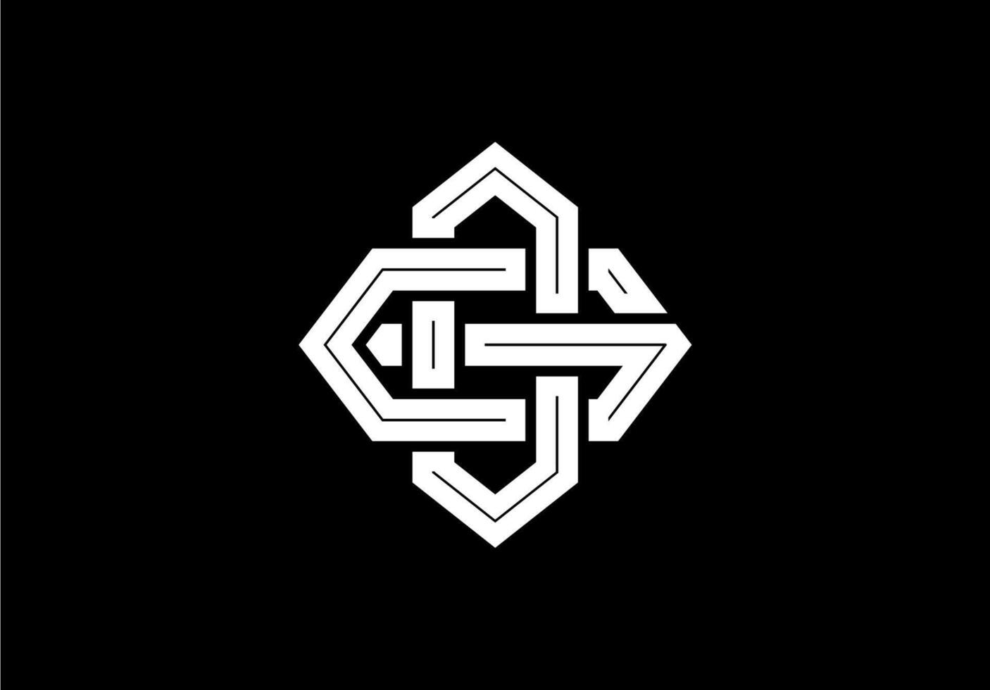 CG or GC Monogram Initial Letter Logo Design vector