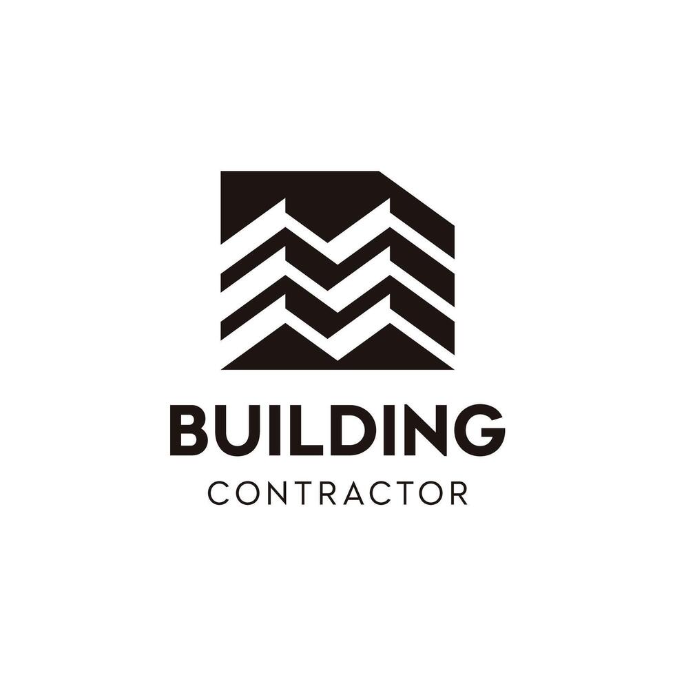 Building logo. Real estate house roofing icon logo vector