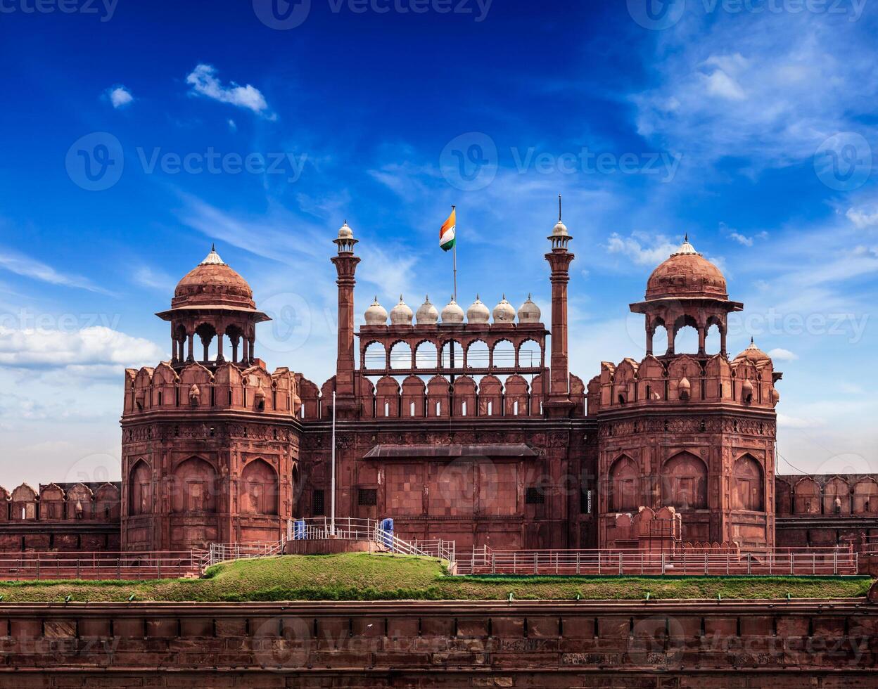 Red Fort Lal Qila famous landmark of  Delhi, India photo
