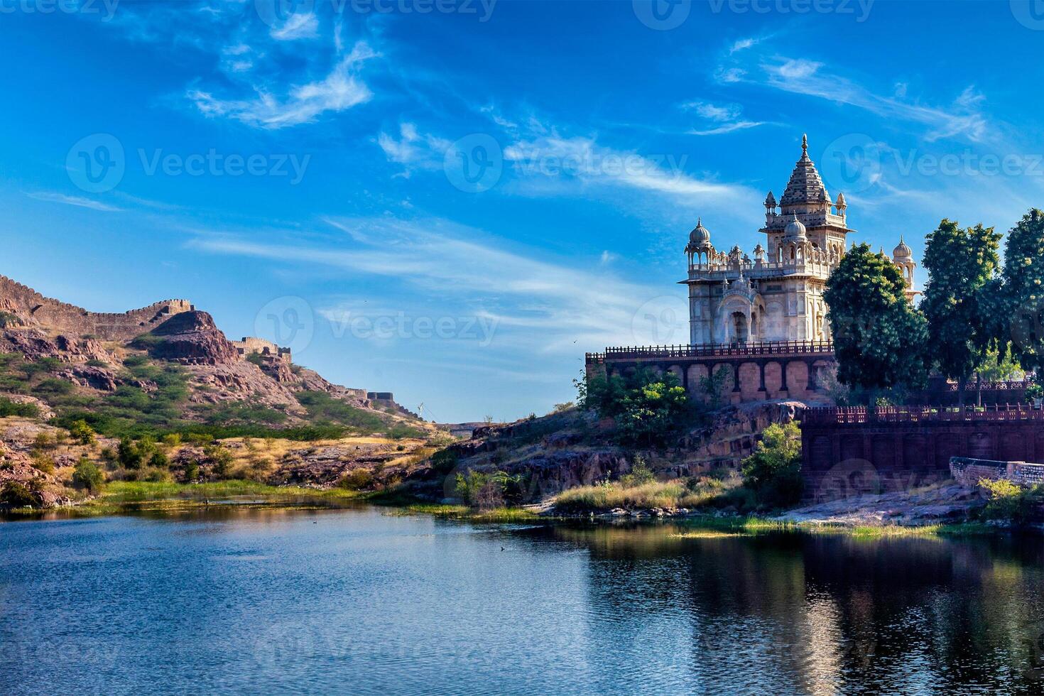 jaswanth thada mausoleo, jodhpur, rajastán, India foto