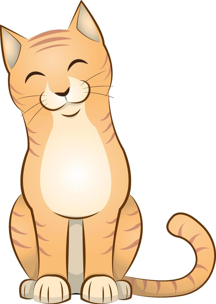 cute smiling cat vector