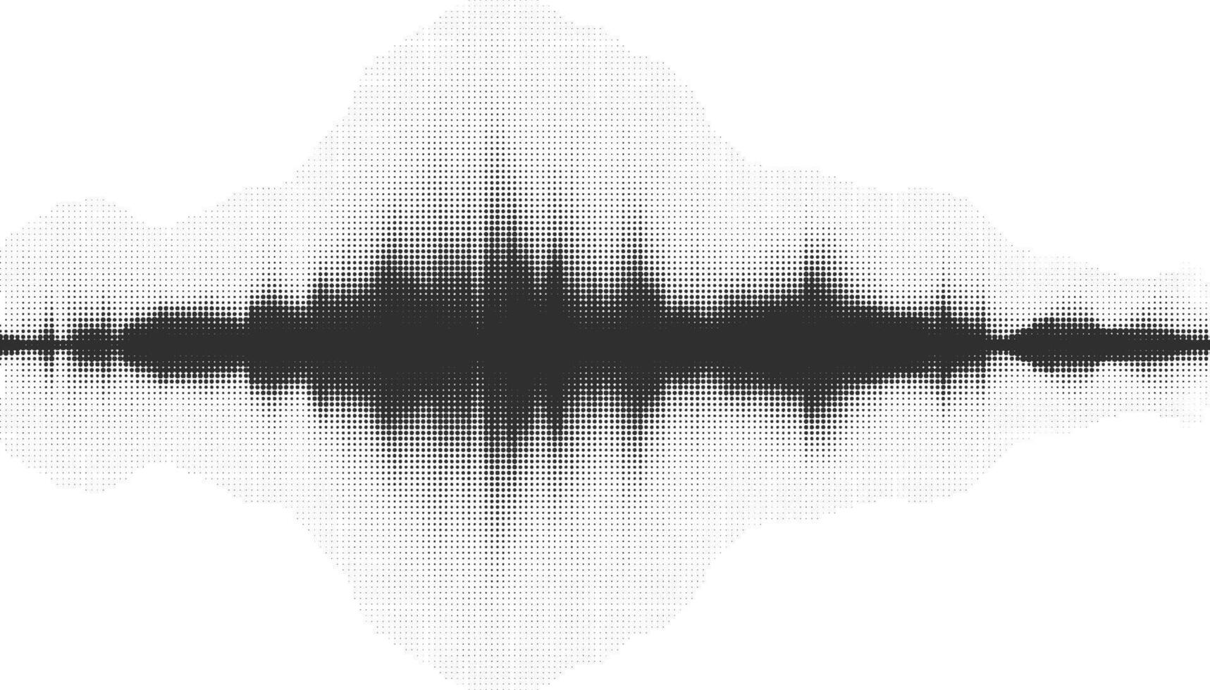 Vector retro grunge sound wave pattern. Audio equalizer halftone design with pulse effect. Music-themed banner design  creative vector art with vintage vibes.