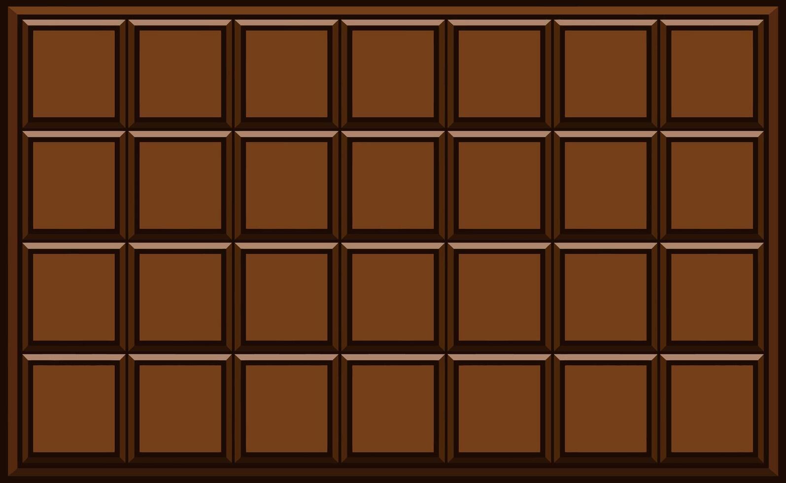 Cartoon Brown Chocolate Bar. Vector Hand Drawn Illustration Isolated On Transparent Background