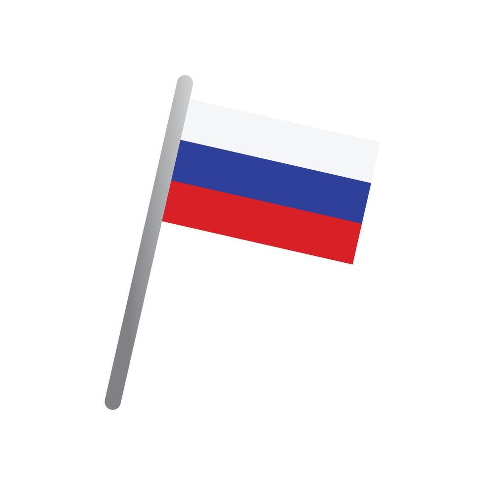 Rusia bandera icono vector