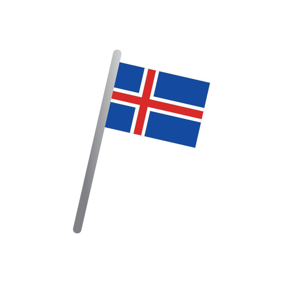 Islandia bandera icono vector