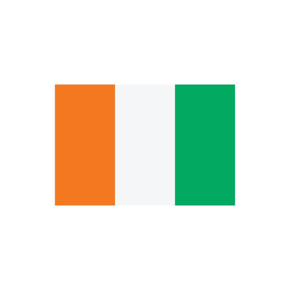 ivory coast flag icon vector