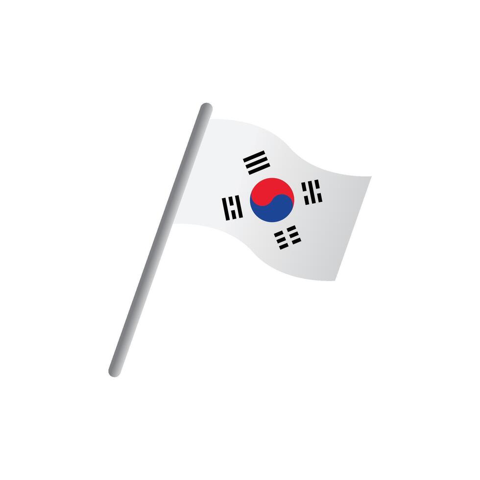 south korea flag icon vector