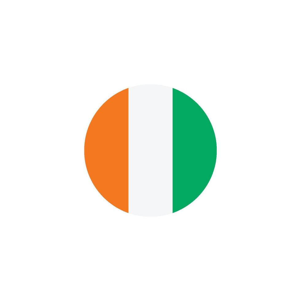 ivory coast flag icon vector