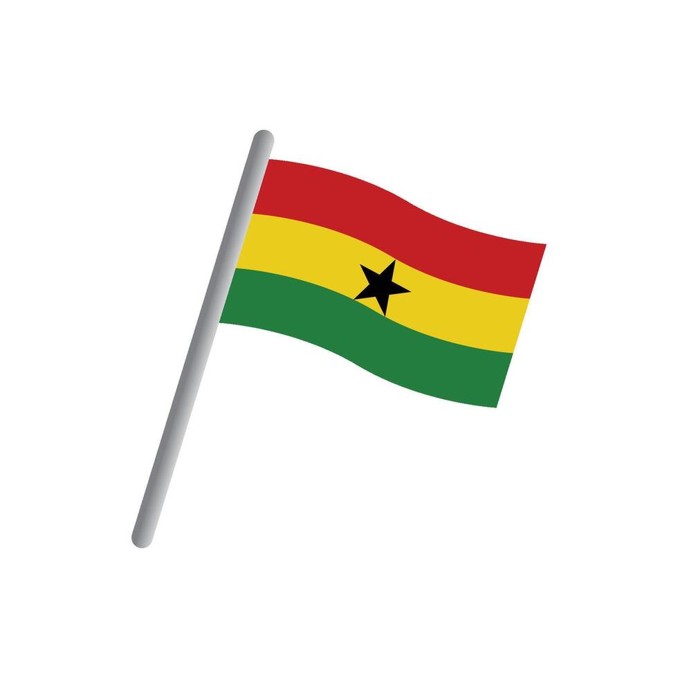 Ghana bandera icono vector