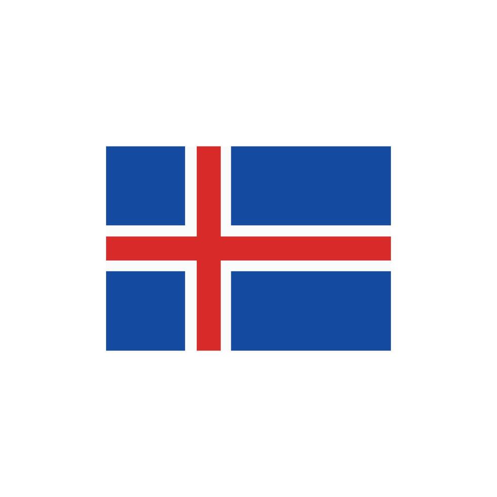 Islandia bandera icono vector