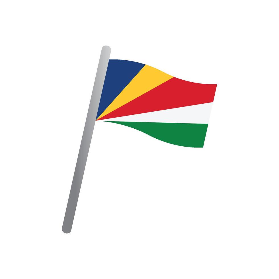 seychelles flag icon vector
