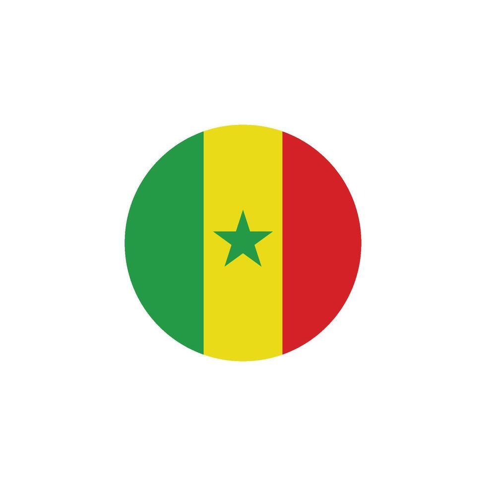 Senegal flag icon vector