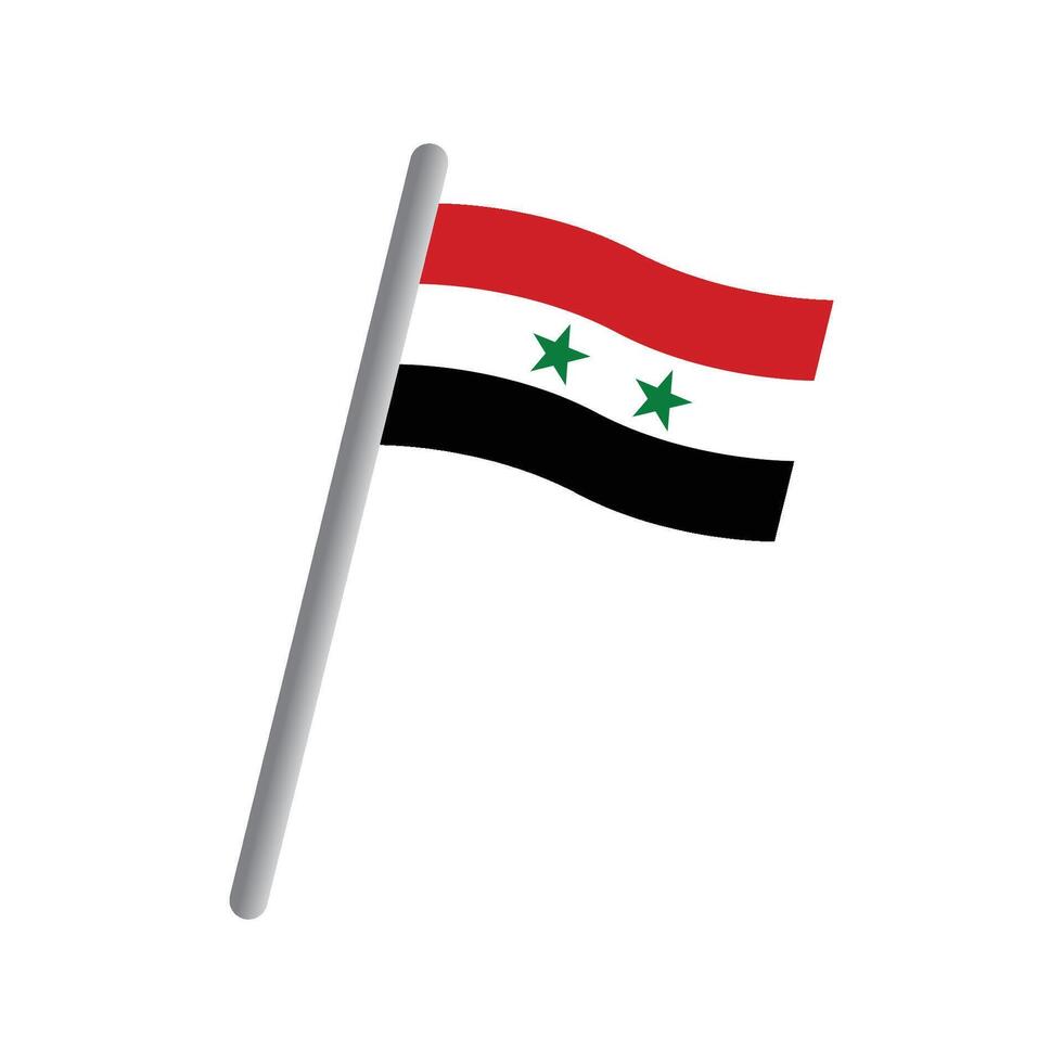 syria flag icon vector