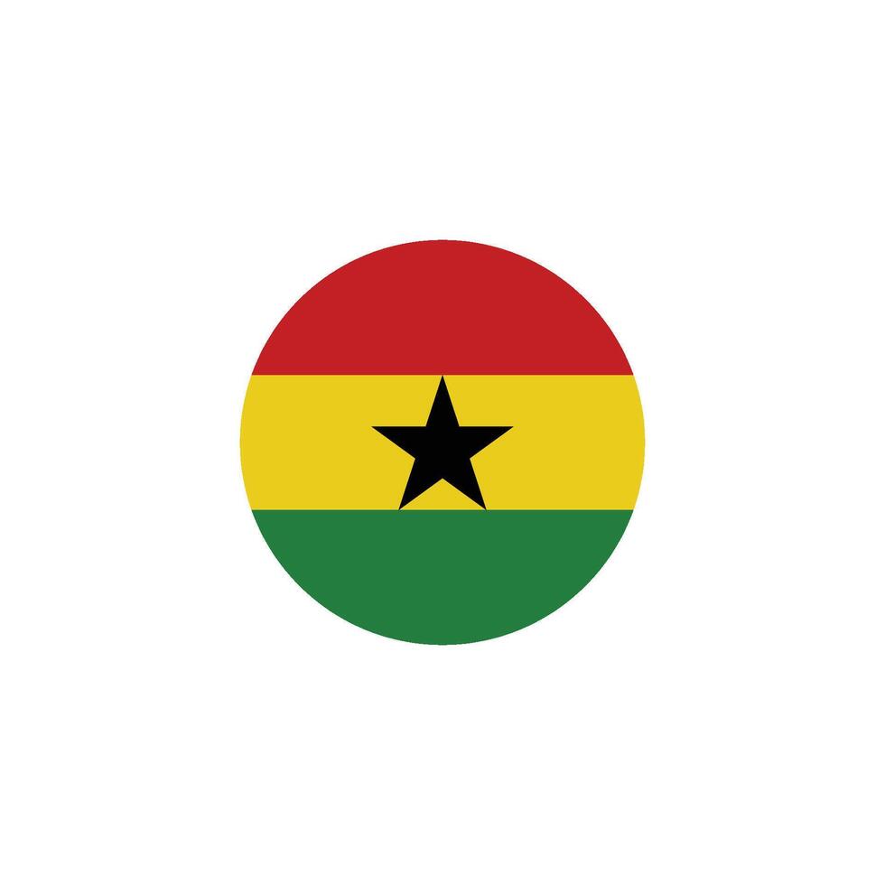 Ghana bandera icono vector