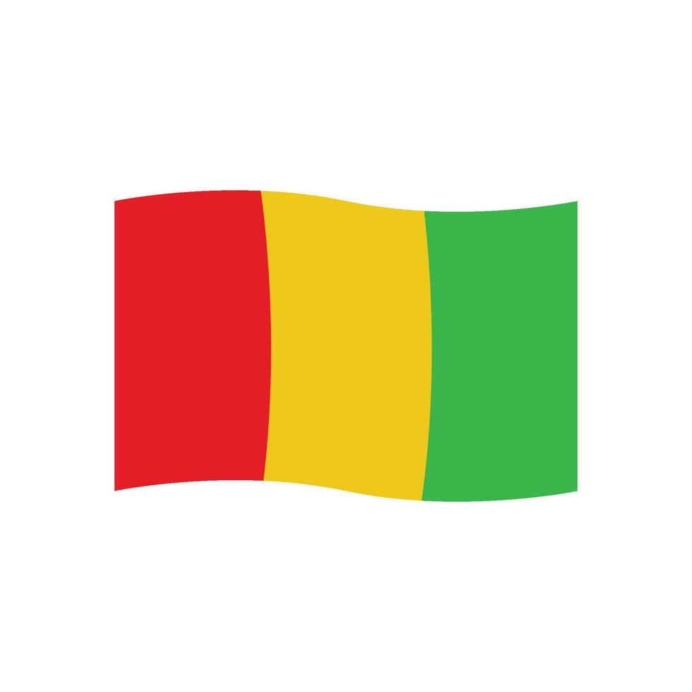 guinea flag icon vector