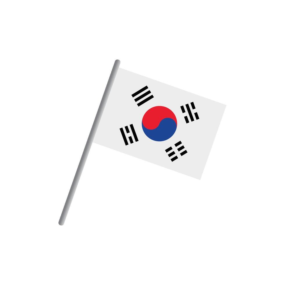 sur Corea bandera icono vector