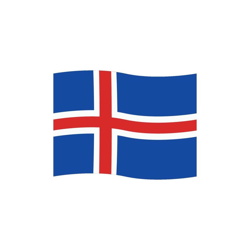 Islandia bandera icono vector