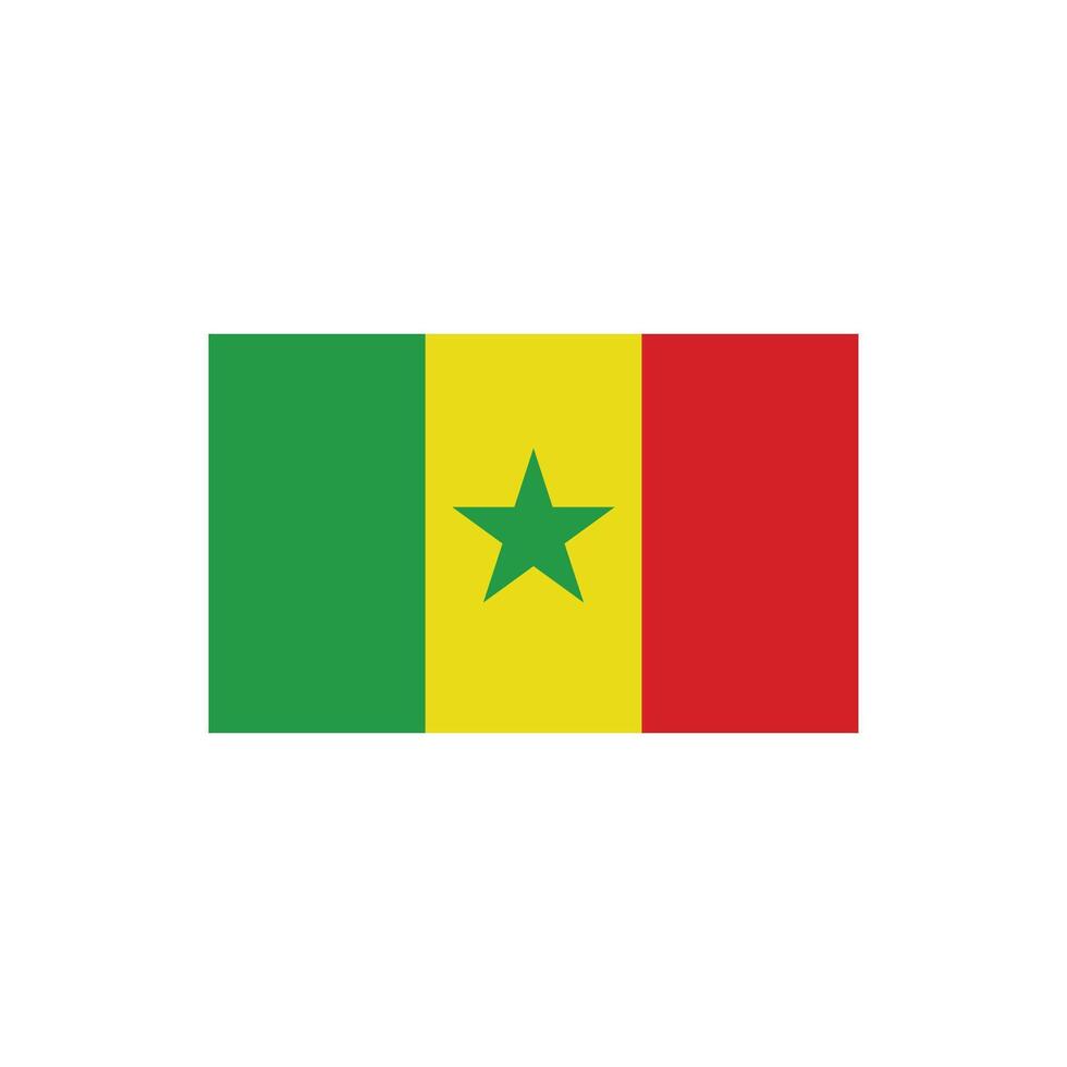 Senegal flag icon vector