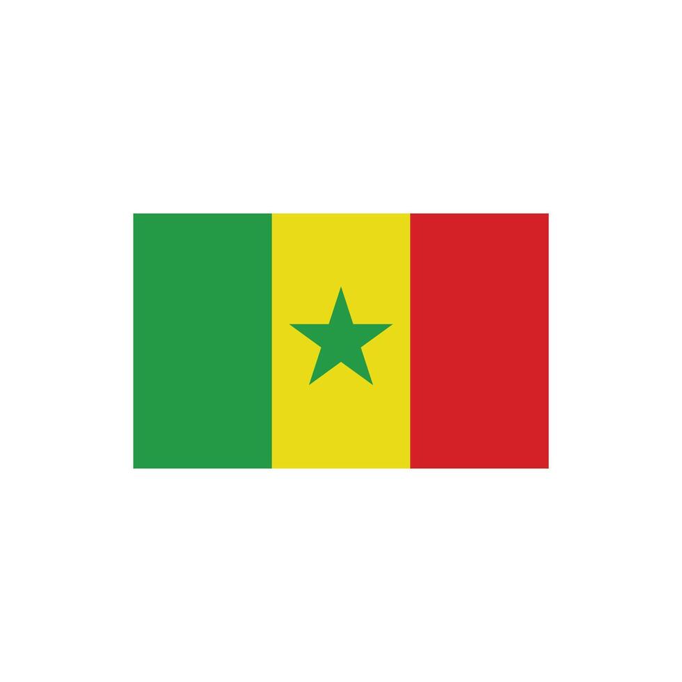 Senegal bandera icono vector