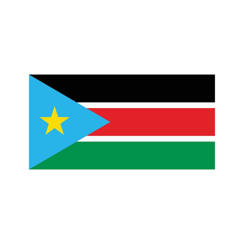 south sudan flag icon vector