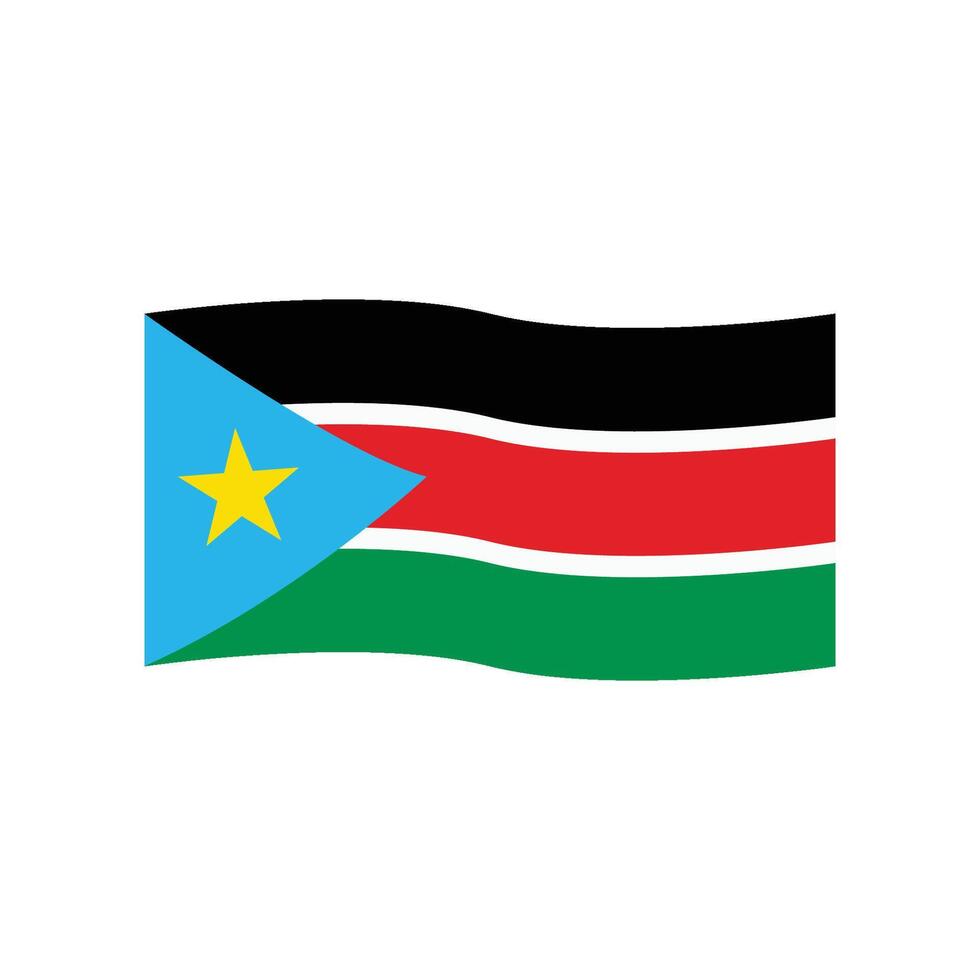 south sudan flag icon vector