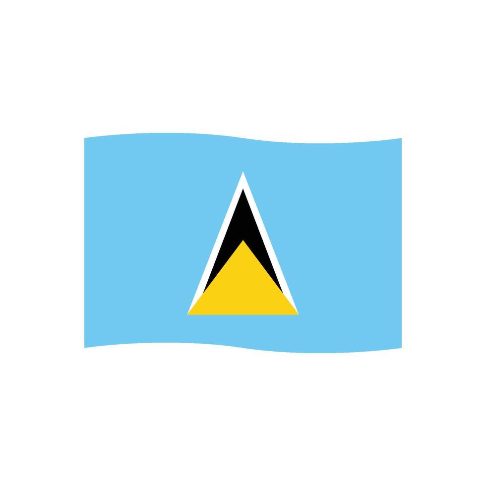 Saint lucia flag icon vector