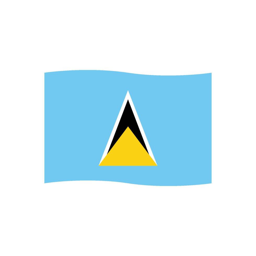 Saint lucia flag icon vector