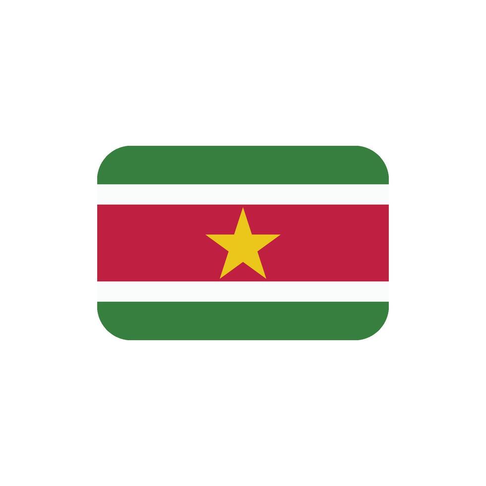 Surinam bandera icono vector