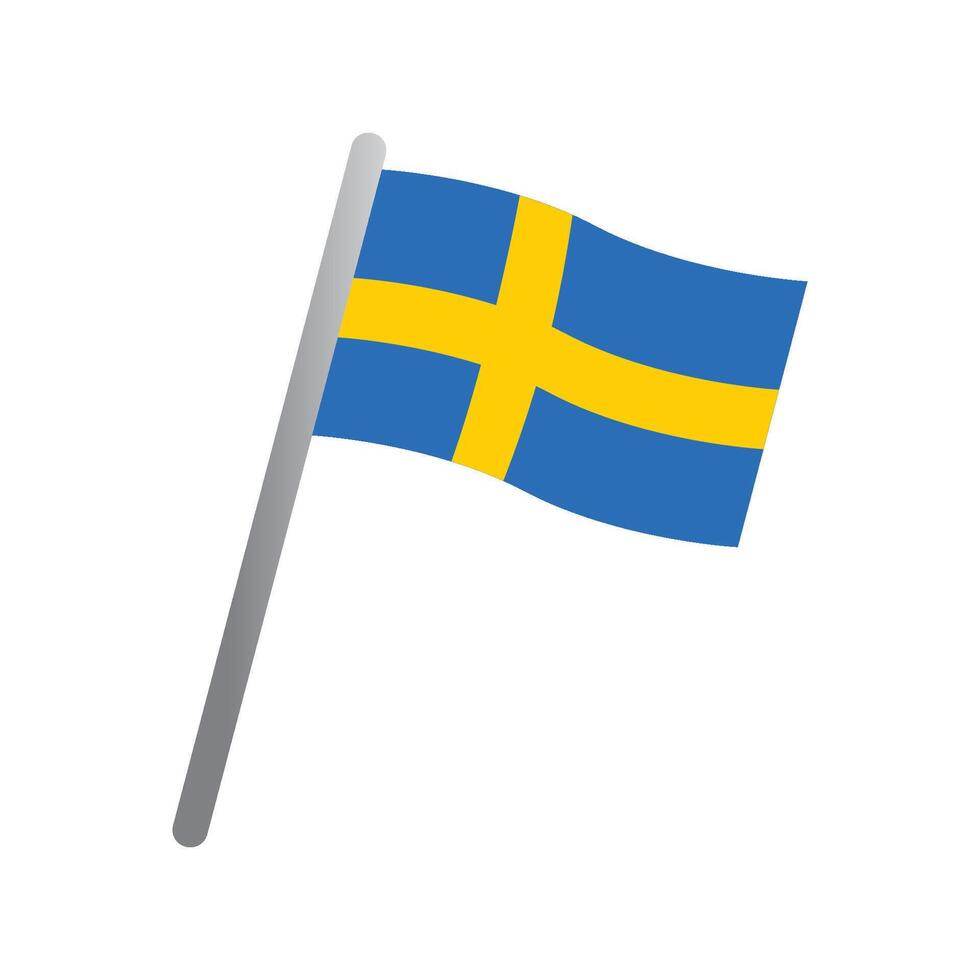 Suecia bandera icono vector