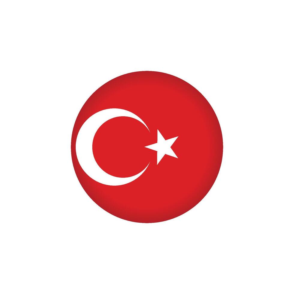 Turkey flag icon vector