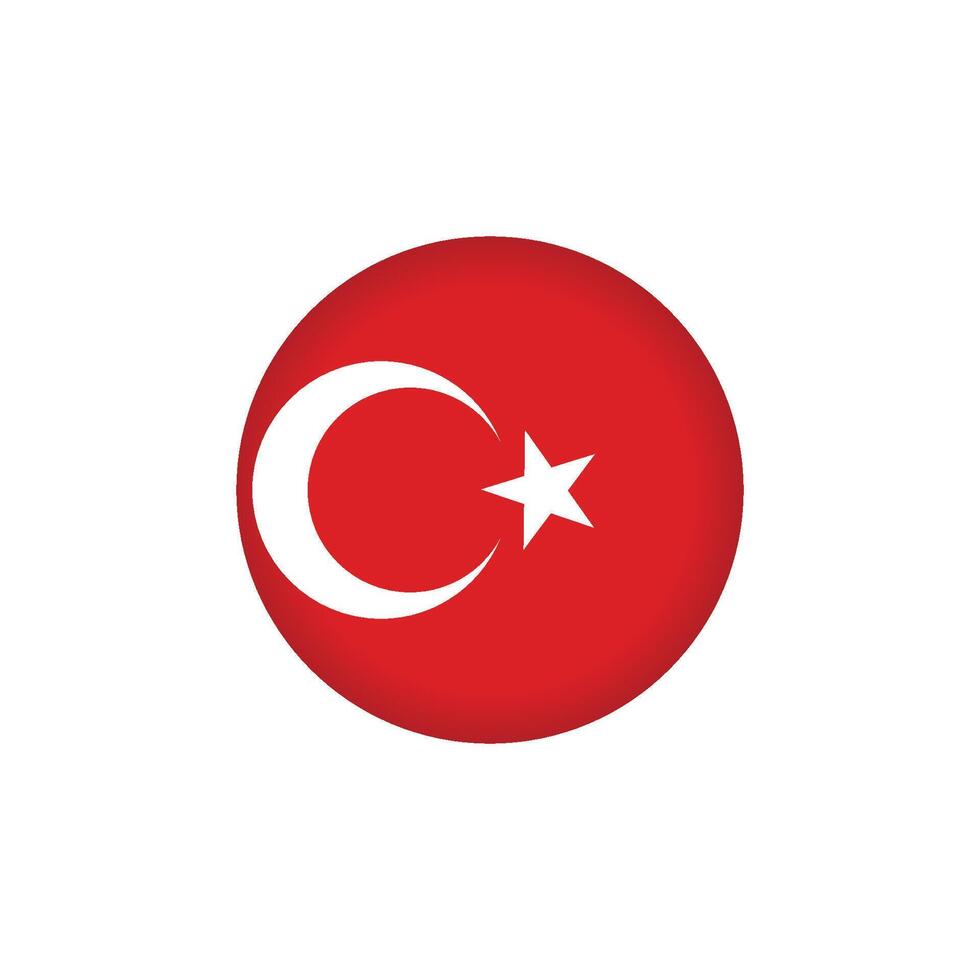 Turkey flag icon vector