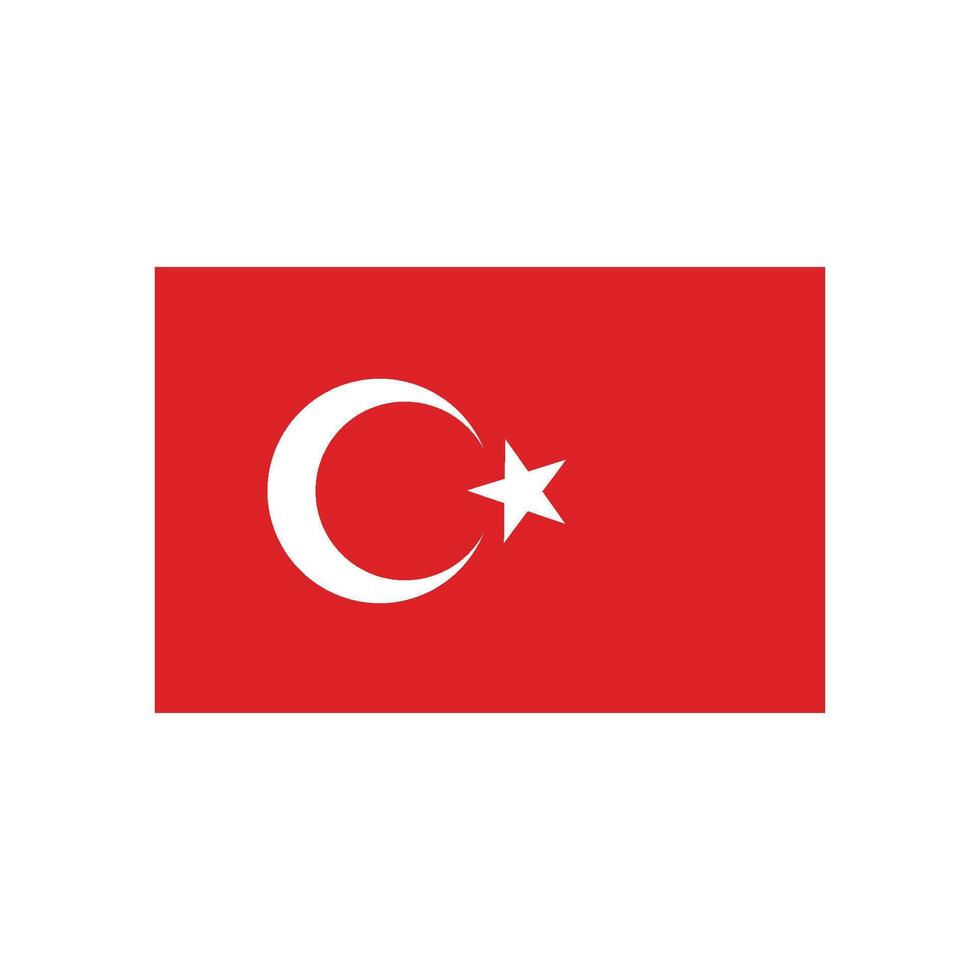 Turquía bandera icono vector