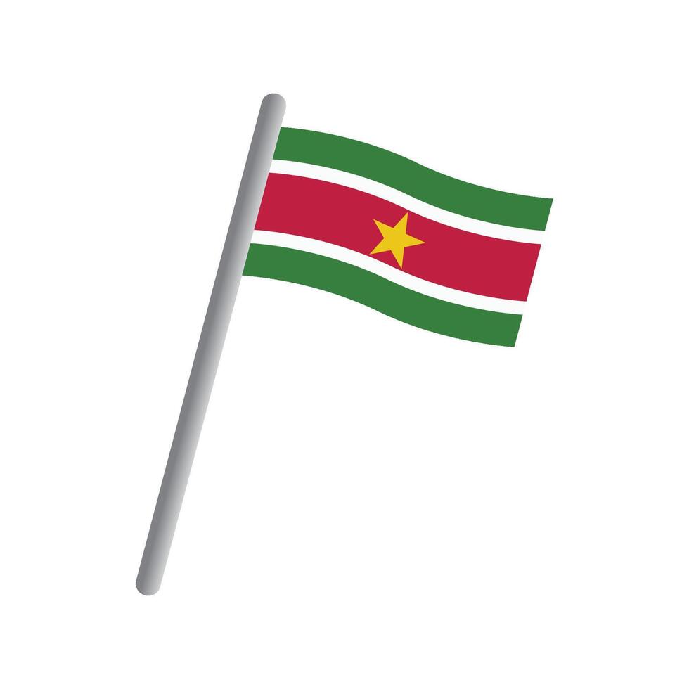 Surinam bandera icono vector