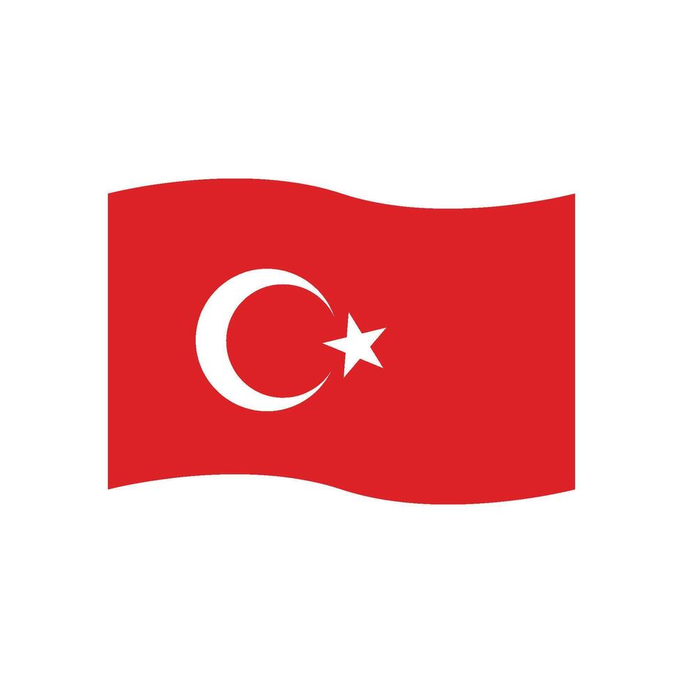 Turkey flag icon vector