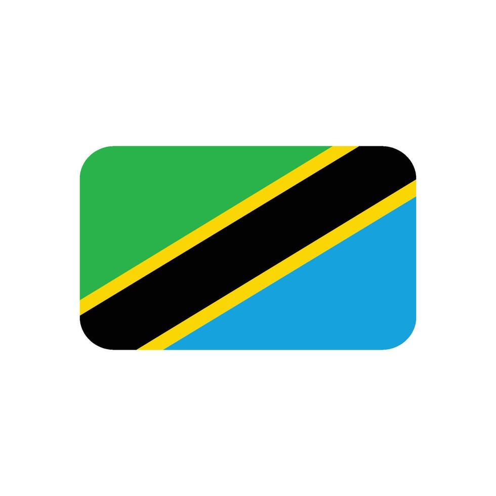 Tanzania bandera icono vector