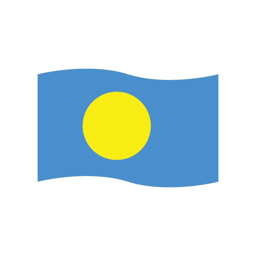 Palau flag icon vector